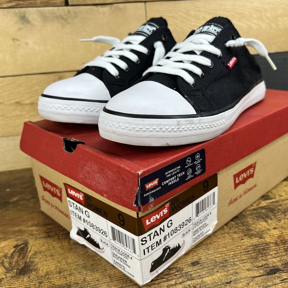LEVI'S Women's Stan G Sneakers Comfort Tech Shoes ~ Black ~ Size 9